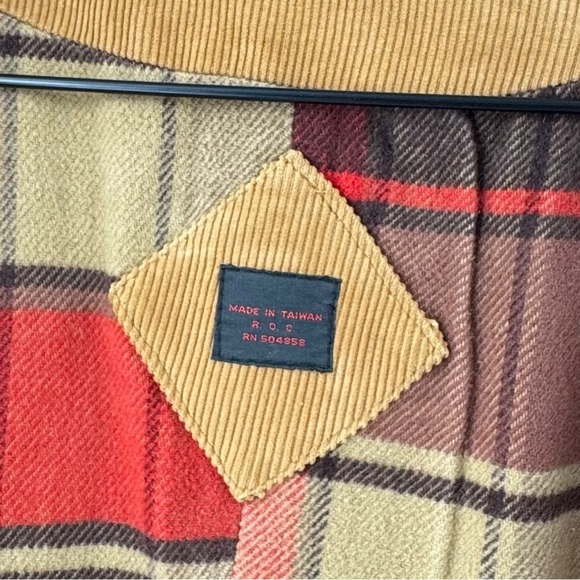 Vintage 70s Women's Trench Coat Corduroy Leather Trim Belted Brown Swing Skirt M - Picture 10 of 15